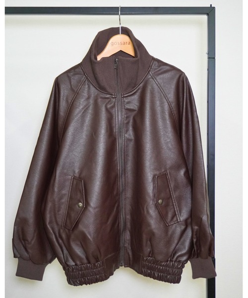 gossara（ゴサラ）の「スタンドカラー合皮ブルゾン（ブルゾン・レディース・ブラウン/ブラック・FREE）」の16枚目の写真