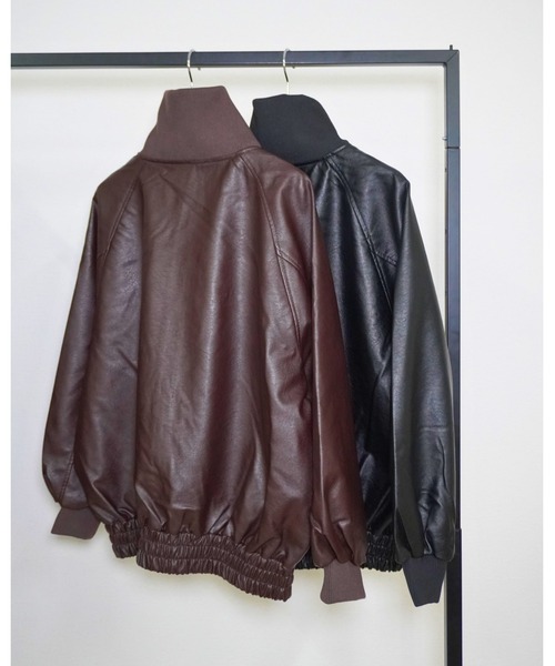 gossara（ゴサラ）の「スタンドカラー合皮ブルゾン（ブルゾン・レディース・ブラウン/ブラック・FREE）」の15枚目の写真