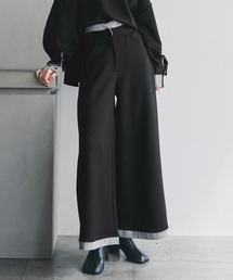 WILLFULLY | layered woven ponte PT(その他パンツ)