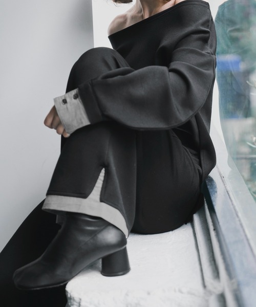 WILLFULLY（ウィルフリー）の「layered woven ponte PT（その他パンツ・レディース・チャコール/グレー/ブラック・FREE）」の19枚目の写真