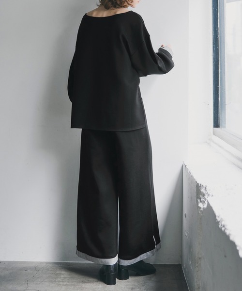 WILLFULLY（ウィルフリー）の「layered woven ponte PT（その他パンツ・レディース・チャコール/グレー/ブラック・FREE）」の20枚目の写真