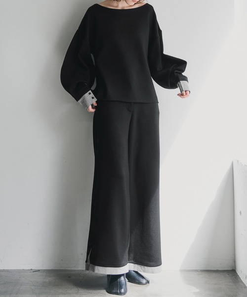 WILLFULLY（ウィルフリー）の「layered woven ponte PT（その他パンツ・レディース・チャコール/グレー/ブラック・FREE）」の22枚目の写真