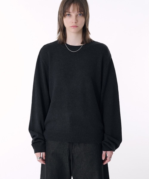 WOOL BLEND BASIC KNIT/ウールブレンドベーシックニット（ニット