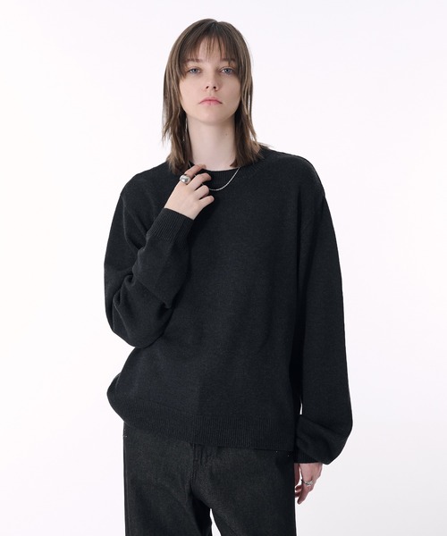 WOOL BLEND BASIC KNIT/ウールブレンドベーシックニット（ニット
