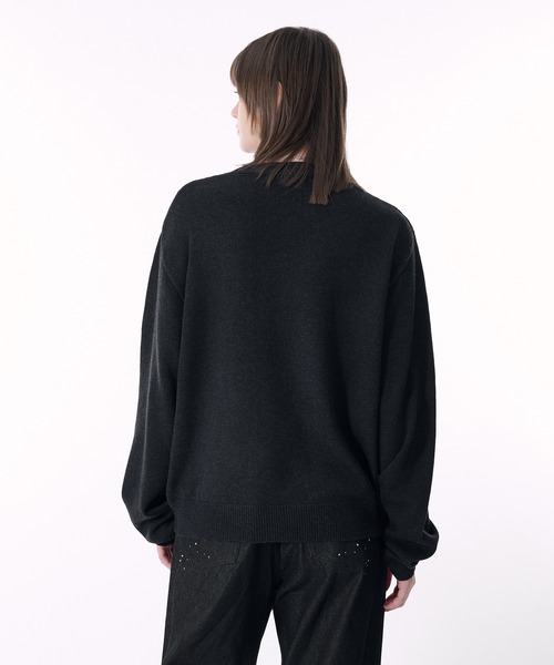 セール】WOOL BLEND BASIC KNIT/ウールブレンドベーシックニット