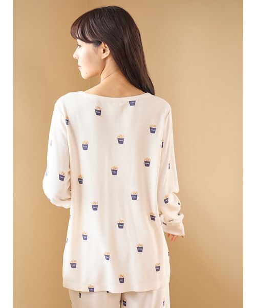 モチーフ3柄ワッフルロンT（ルームウェア/パジャマ）｜gelato pique