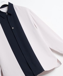 CULLNI 24SS ダブルクロス アシンメトリー ストライプ シャツ soe CULLNI 24SS ダブルクロス アシンメトリー ストライプ シャツ