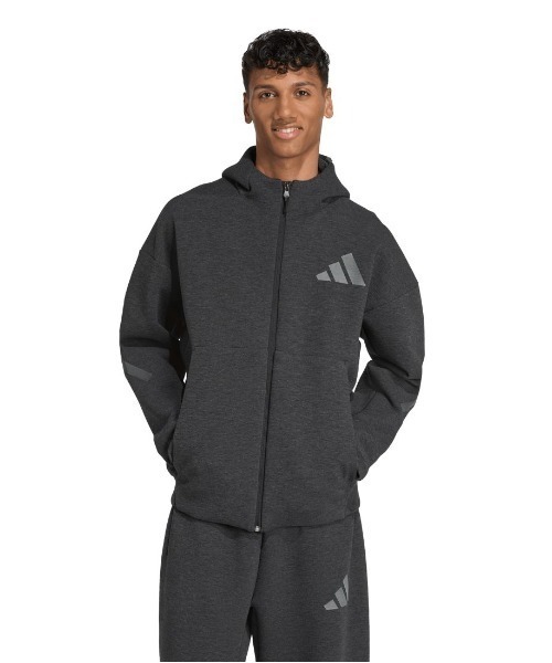 adidas(アディダス)の「アディダス adidas adidas Z.N.E.プレミアム フルジップ パーカー(パーカー・メンズ・ブラック/グレー・S/M/L/LL/3L)」の2枚目の写真