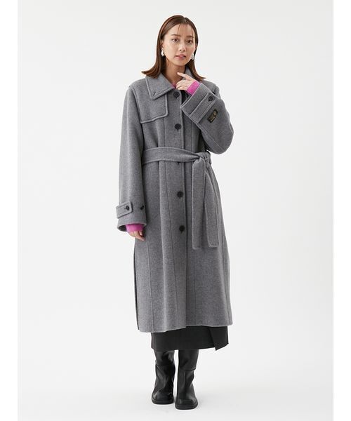 ミラオーウェン　Mila Owen　ロングコート　紫　すみれ色　ガウン　藤色 ミラオーウェン Mila Owen ロングコート 紫 すみれ色 ガウン 藤色 ミラ