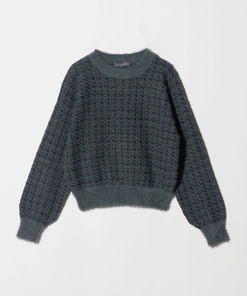 A DAY IN THE LIFE UNITED ARROWS(アデイインザライフユナイテッドアローズ)の「ツイードライク クルーネックニット <A DAY IN THE LIFE>(ニット/セーター・レディース・オフホワイト/オリーブ/ブラウン系・FREE)」の1枚目の写真