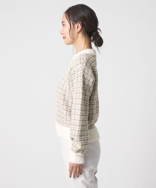 A DAY IN THE LIFE UNITED ARROWS(アデイインザライフユナイテッドアローズ)の「ツイードライク クルーネックニット <A DAY IN THE LIFE>(ニット/セーター・レディース・オフホワイト/オリーブ/ブラウン系・FREE)」の11枚目の写真