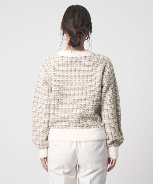 A DAY IN THE LIFE UNITED ARROWS(アデイインザライフユナイテッドアローズ)の「ツイードライク クルーネックニット <A DAY IN THE LIFE>(ニット/セーター・レディース・オフホワイト/オリーブ/ブラウン系・FREE)」の12枚目の写真