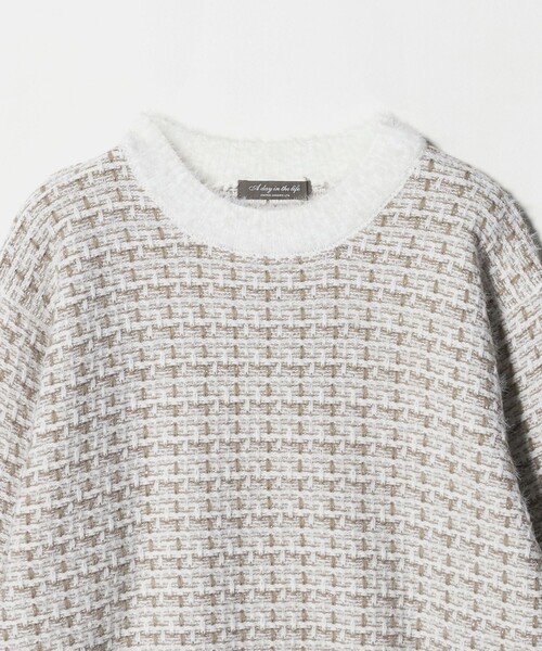 A DAY IN THE LIFE UNITED ARROWS(アデイインザライフユナイテッドアローズ)の「ツイードライク クルーネックニット <A DAY IN THE LIFE>(ニット/セーター・レディース・オフホワイト/オリーブ/ブラウン系・FREE)」の21枚目の写真