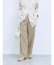 Samansa Mos2 blue | サイドタブ付きパンツ(その他パンツ)