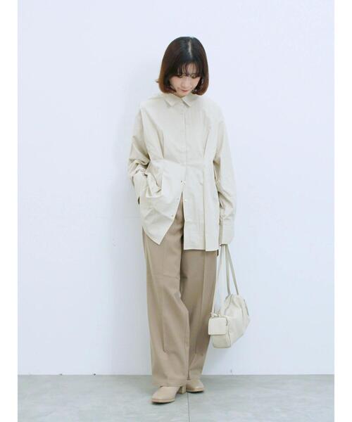 Samansa Mos2 blue（サマンサモスモスブルー）の「サイドタブ付きパンツ（その他パンツ・レディース・チャコールグレー/グレー/ベージュ・F）」の16枚目の写真