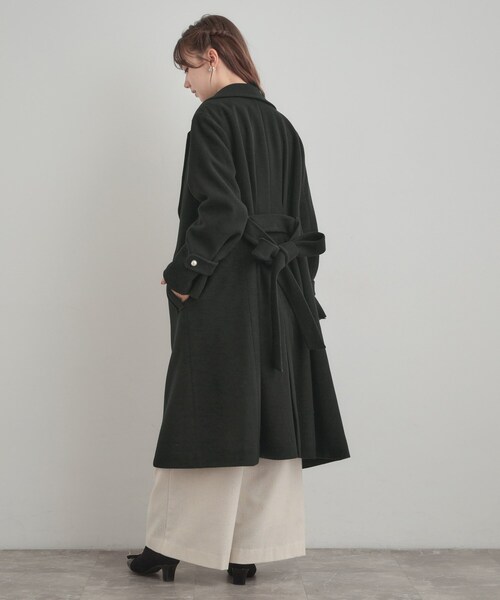 シュンDior 21SS ブラック チェスターコート ウエストベルト付き シュンDior 21SS ブラック チェスターコート ウエストベルト付き