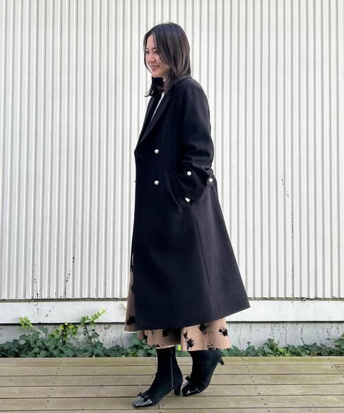 セール】【大人上品・周りと差がつく】パール調釦チェスターコート