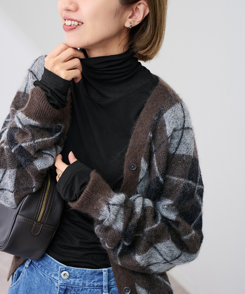 ATON/エイトン MODAL SILK JERSEY TURTLENECK