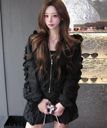 ILLIGO（イリゴ）の「Frill Dot Windbreaker Black（ナイロンジャケット）」