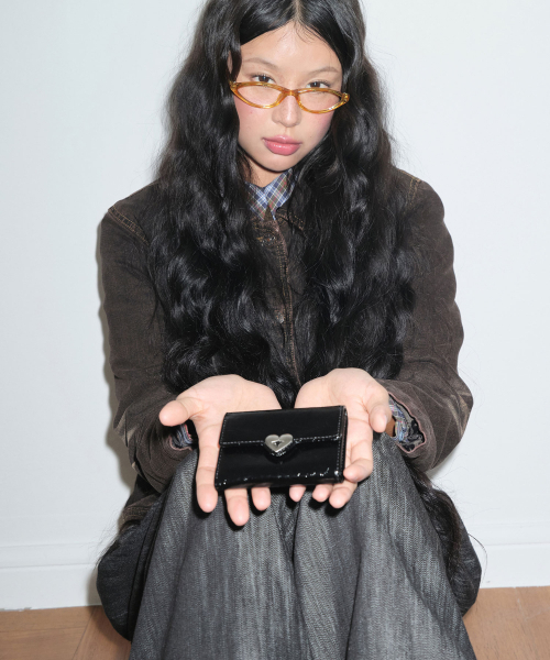 HEARTY FLAP WALLET - BLACK（札入れ/マネークリップ）｜FENNEC