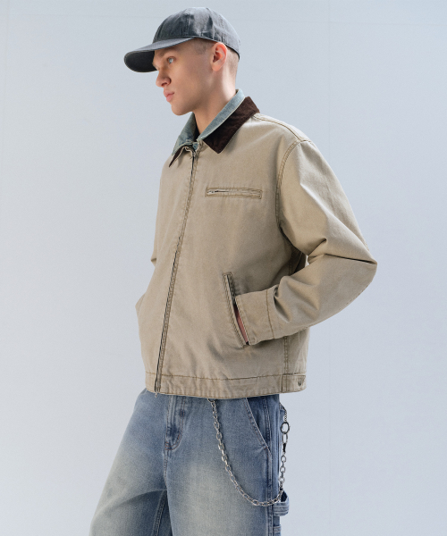 MUSINSA STANDARD（ムシンサスタンダード）の「ピグメントキャンバスワークジャケット[ベージュ]（ブルゾン・メンズ・その他・MEDIUM/LARGE/X-LARGE/XX-LARGE）」の13枚目の写真