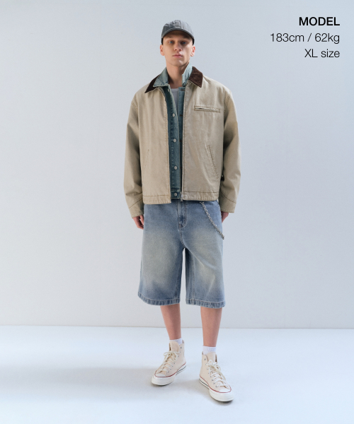 MUSINSA STANDARD（ムシンサスタンダード）の「ピグメントキャンバスワークジャケット[ベージュ]（ブルゾン・メンズ・その他・MEDIUM/LARGE/X-LARGE/XX-LARGE）」の12枚目の写真