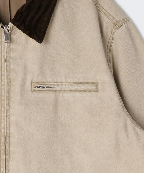 MUSINSA STANDARD（ムシンサスタンダード）の「ピグメントキャンバスワークジャケット[ベージュ]（ブルゾン・メンズ・その他・MEDIUM/LARGE/X-LARGE/XX-LARGE）」の8枚目の写真