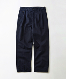 HIGH DENSITY COTTON DOUBLE PLEATED PANTS_NAVY