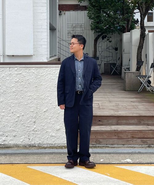 OUTSTANDING(アウトスタンディング)の「HIGH DENSITY COTTON DOUBLE PLEATED PANTS_NAVY(その他パンツ・メンズ・その他・SMALL/MEDIUM/LARGE)」の10枚目の写真