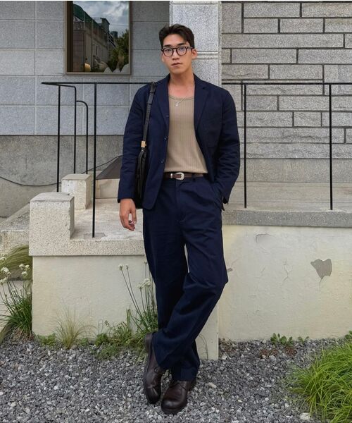 OUTSTANDING(アウトスタンディング)の「HIGH DENSITY COTTON DOUBLE PLEATED PANTS_NAVY(その他パンツ・メンズ・その他・SMALL/MEDIUM/LARGE)」の11枚目の写真