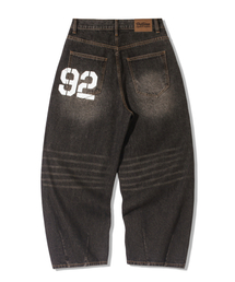 TRILLION（トリリオン）の「Front Washing Wide Denim Pants_YELLOW BLACK（デニムパンツ・メンズ）」