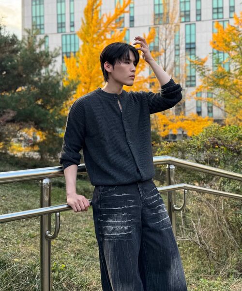 XERO（ゼロ）の「Concise Round Neck Cardigan [Charcoal]（カーディガン/ボレロ・レディース・その他・LARGE/MEDIUM/X-LARGE）」の2枚目の写真