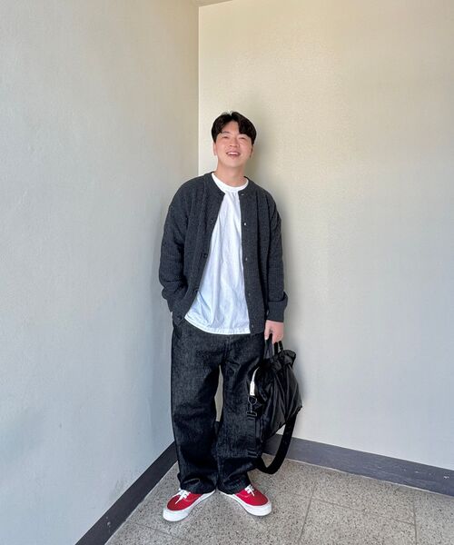 XERO（ゼロ）の「Concise Round Neck Cardigan [Charcoal]（カーディガン/ボレロ・レディース・その他・LARGE/MEDIUM/X-LARGE）」の3枚目の写真