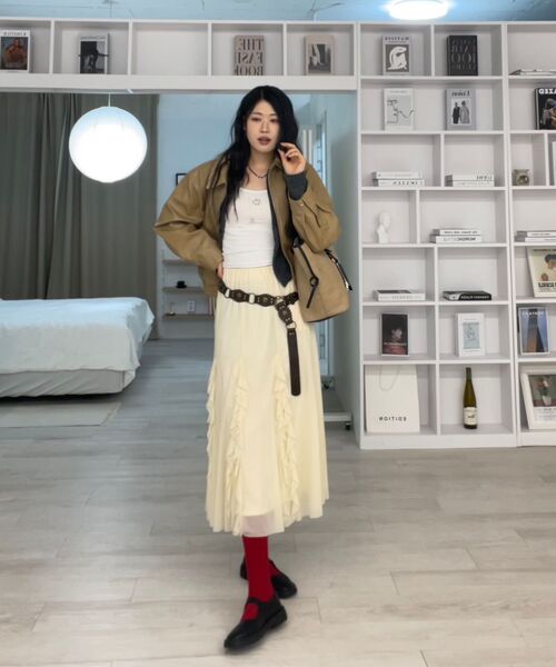 XERO（ゼロ）の「Concise Round Neck Cardigan [Charcoal]（カーディガン/ボレロ・レディース・その他・LARGE/MEDIUM/X-LARGE）」の4枚目の写真