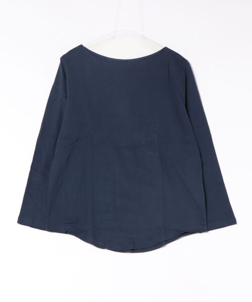 MARAI(マーライ)の「ボートネック長袖カットソー(Tシャツ/カットソー・レディース・杢グレー/チャコールグレー/ブラック/グレイッシュベージュ/カーキ/ピンク/ライトグレー/ホワイト/ネイビー・3L/M/L/4L/LL)」の8枚目の写真