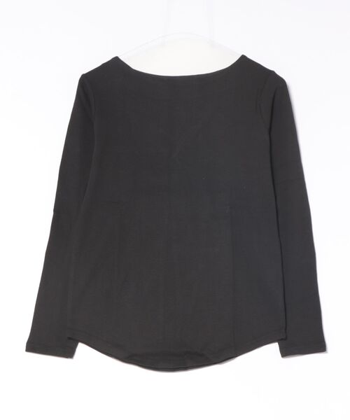 MARAI(マーライ)の「ボートネック長袖カットソー(Tシャツ/カットソー・レディース・杢グレー/チャコールグレー/ブラック/グレイッシュベージュ/カーキ/ピンク/ライトグレー/ホワイト/ネイビー・3L/M/L/4L/LL)」の1枚目の写真