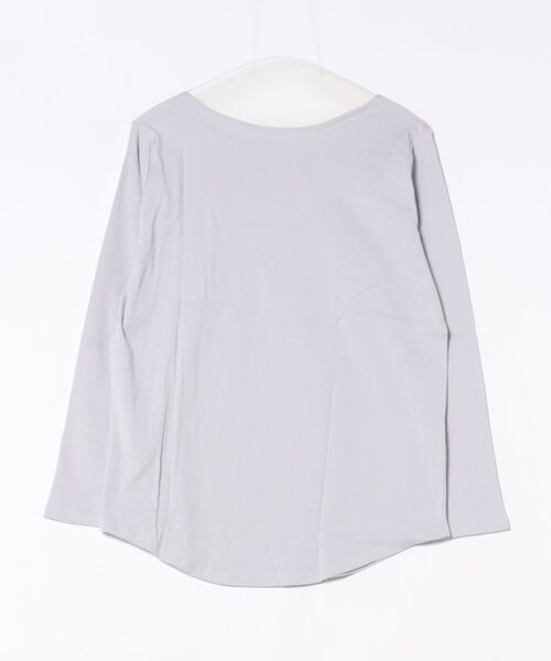 MARAI(マーライ)の「ボートネック長袖カットソー(Tシャツ/カットソー・レディース・杢グレー/チャコールグレー/ブラック/グレイッシュベージュ/カーキ/ピンク/ライトグレー/ホワイト/ネイビー・3L/M/L/4L/LL)」の10枚目の写真