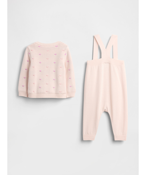 GAP（ギャップ）の「ニットカーディガン コーデセット (ベビー)（セットアップ・キッズ・ピンク・80ｃｍ/70cm/60cm/90cm）」の2枚目の写真