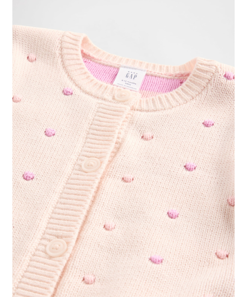 GAP（ギャップ）の「ニットカーディガン コーデセット (ベビー)（セットアップ・キッズ・ピンク・80ｃｍ/70cm/60cm/90cm）」の3枚目の写真