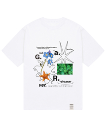 [ユニセックス]G NO.1 コラージュ 半袖Tシャツ_ホワイト