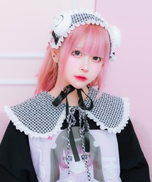 mine by LAFARY（マインバイラファリー）の「キルティングチェック付け襟（付け襟）」