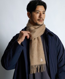 LANVIN en Bleu（ランバンオンブルー）の「ワンポイントロゴ カシミヤマフラー（マフラー）」