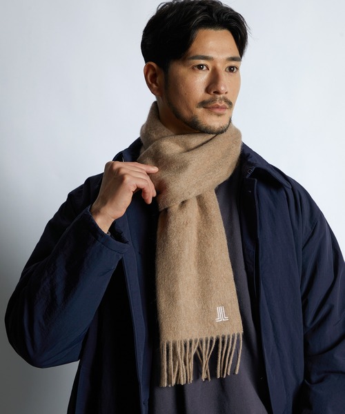 ワンポイントロゴ カシミヤマフラー（マフラー）｜LANVIN en Bleu