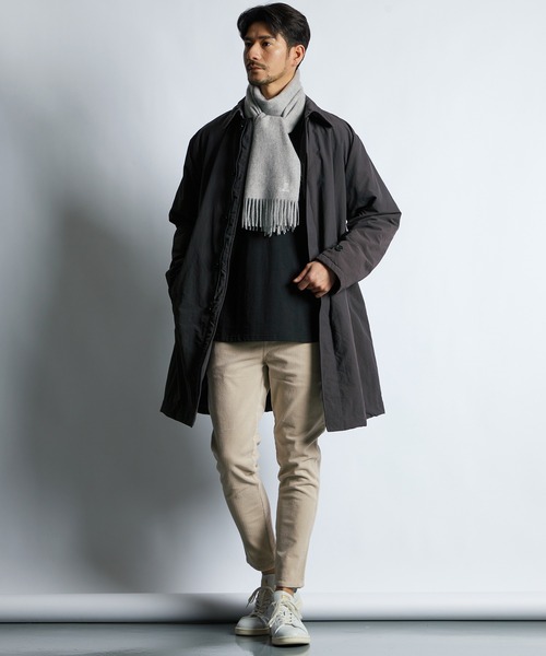 ワンポイントロゴ カシミヤマフラー（マフラー）｜LANVIN en Bleu