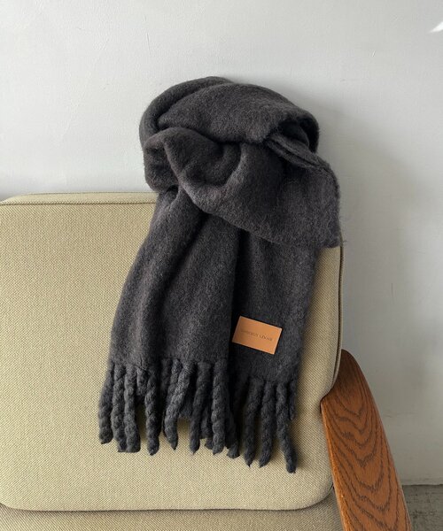 CAPRICIEUX LE'MAGE（カプリシューレマージュ）の「モヘア起毛マフラー（マフラー・レディース・チャコールグレー/ピンク/モカ・FREE）」の9枚目の写真