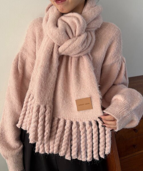 CAPRICIEUX LE'MAGE（カプリシューレマージュ）の「モヘア起毛マフラー（マフラー・レディース・チャコールグレー/ピンク/モカ・FREE）」の15枚目の写真