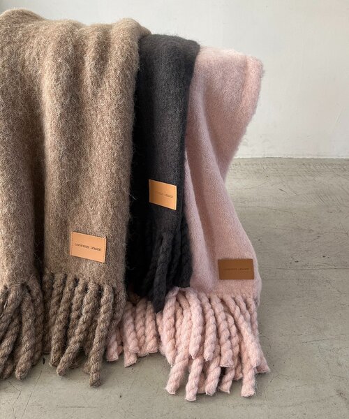 CAPRICIEUX LE'MAGE（カプリシューレマージュ）の「モヘア起毛マフラー（マフラー・レディース・チャコールグレー/ピンク/モカ・FREE）」の16枚目の写真