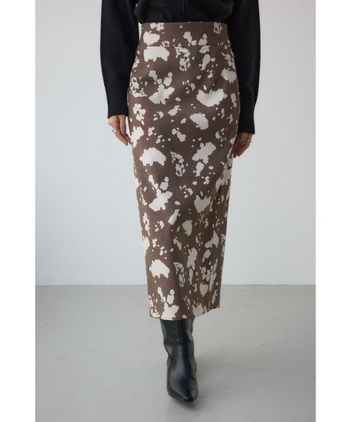 AZUL by moussy（アズールバイマウジー）の「カウ柄ジャガードタイトスカート（スカート・レディース・ホワイト系その他/ブラウン系その他・SMALL/MEDIUM）」の14枚目の写真