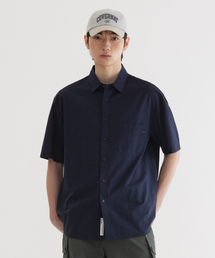 組織変形ハーフシャツ Dark Navy