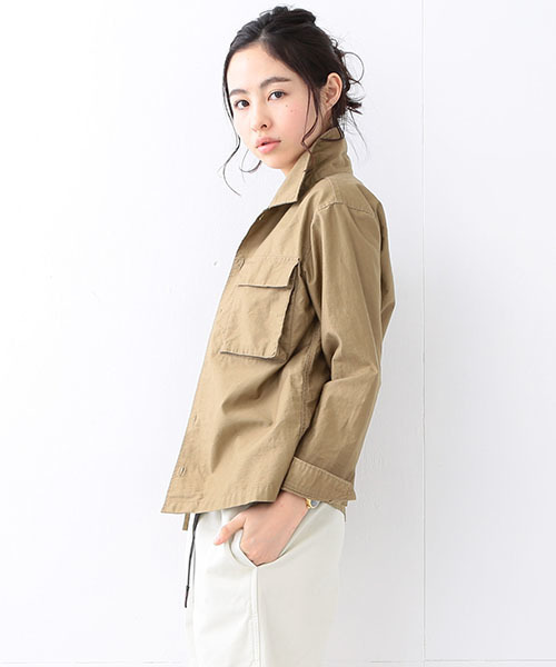 BEAMS BOY(ビームスボーイ)の「【FUDGE5月号掲載】BEAMS BOY / ファティーグ ジャケット(ブルゾン・レディース・ベージュ/オリーブ・ONE SIZE)」の11枚目の写真